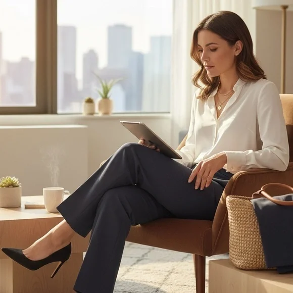 Style & Co Elegant BlackTrousers - Picture 1 of 6